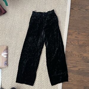 Comme des Garcons tricot 1995 Black Velvet Floral Trousers